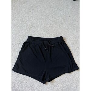 Cozy Earth Shorts Womens Size M Black Bamboo Drawstring Pockets